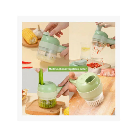 Cortador y Picador Eléctrico 4 en 1 Verd